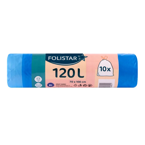 FOLISTAR Szemeteszsák ERŐS Blue 120, 45my (20db/roll) extra erős szemeteszsák
